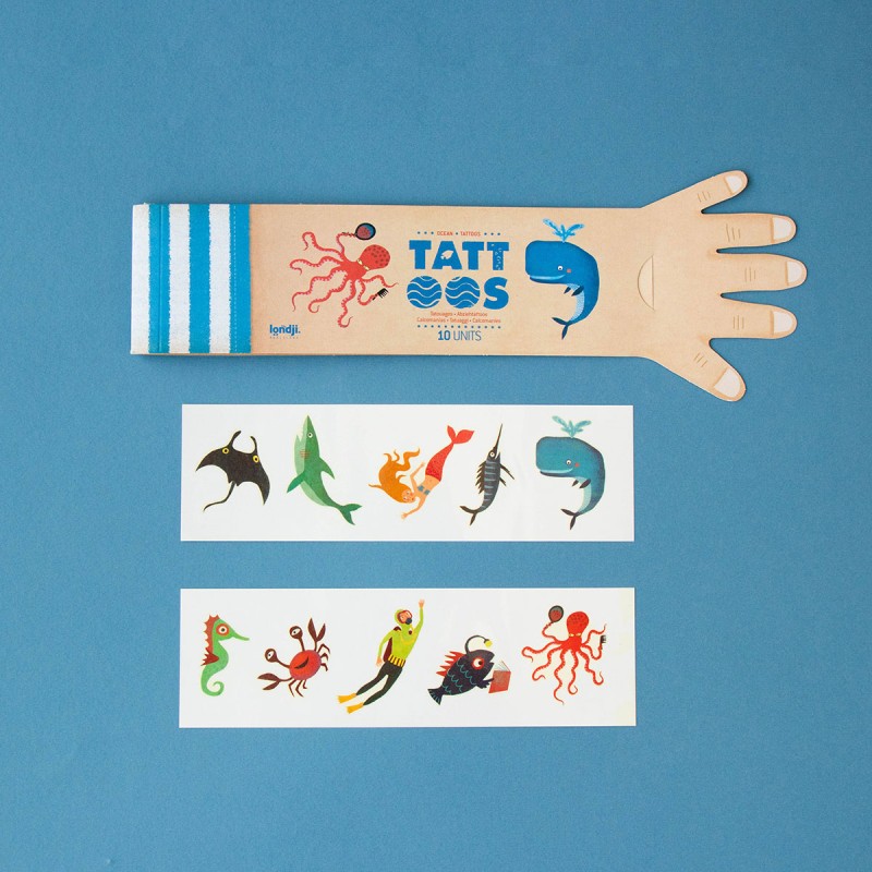 <p>10 calcomanías de criaturas del océano</p>